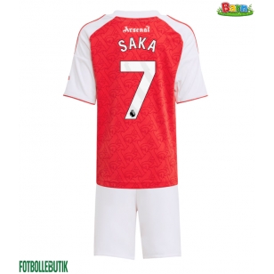 Arsenal Bukayo Saka #7 Hemmaställ Barn 2025-26 Kortärmad (+ Korta byxor)